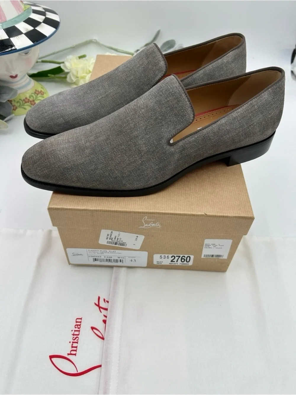 Men's Christian Louboutin, Danny flex loafers size 43 made in Italy